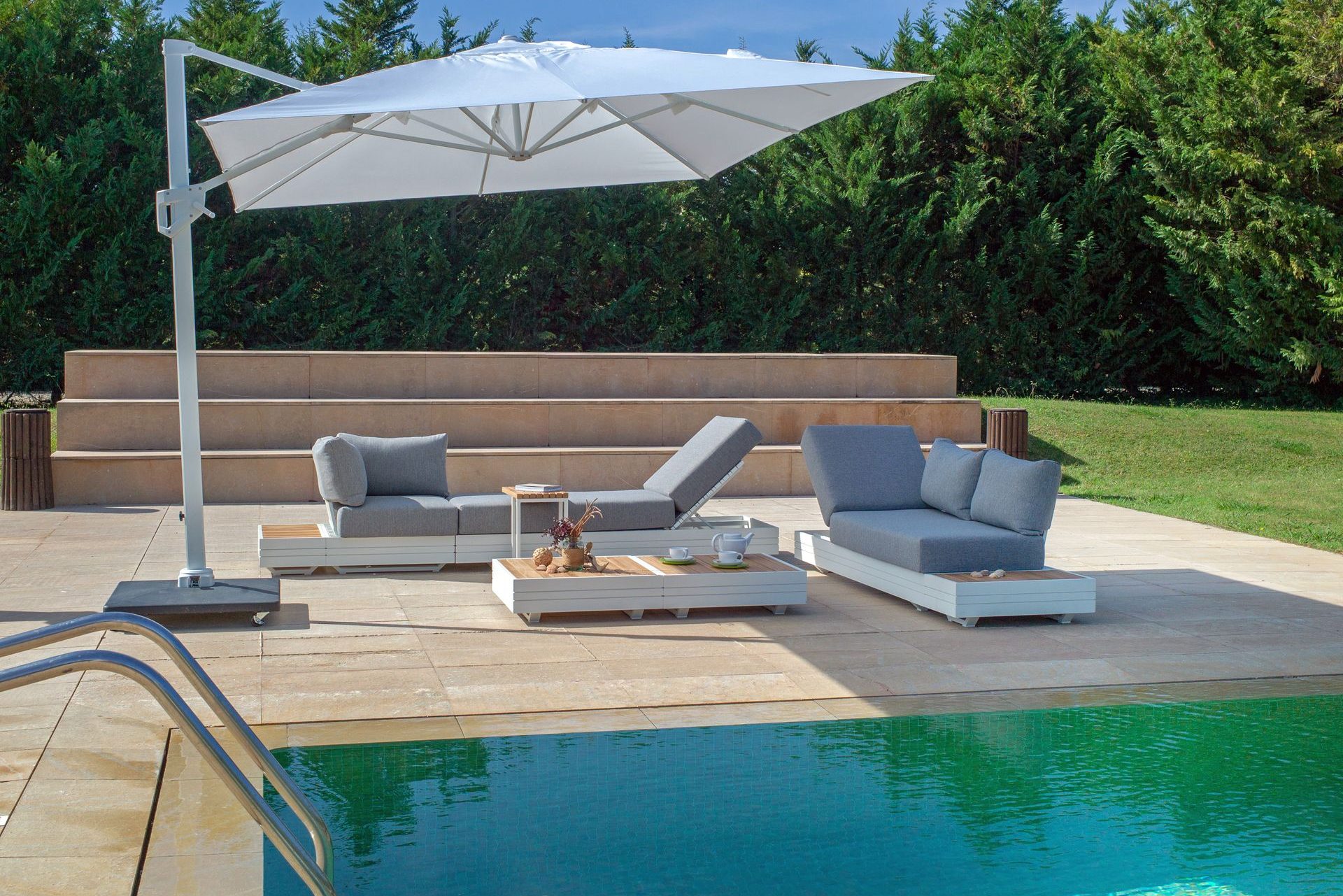 Furniture,For,Relaxing,In,The,Garden.,Set,Of,Sofa,,Armchairs